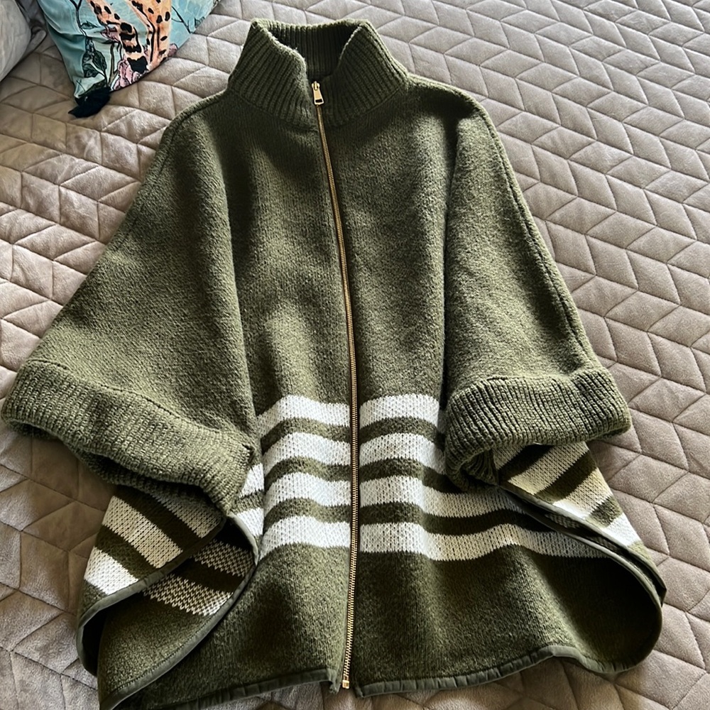 Anthropologie Zip Shrug Sweater